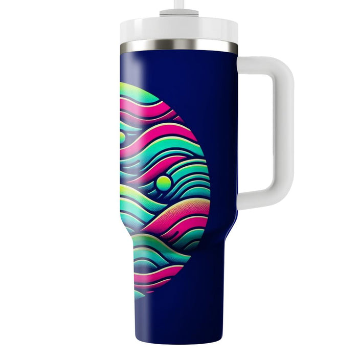 Vibrant Waves  Tumblers With Lids