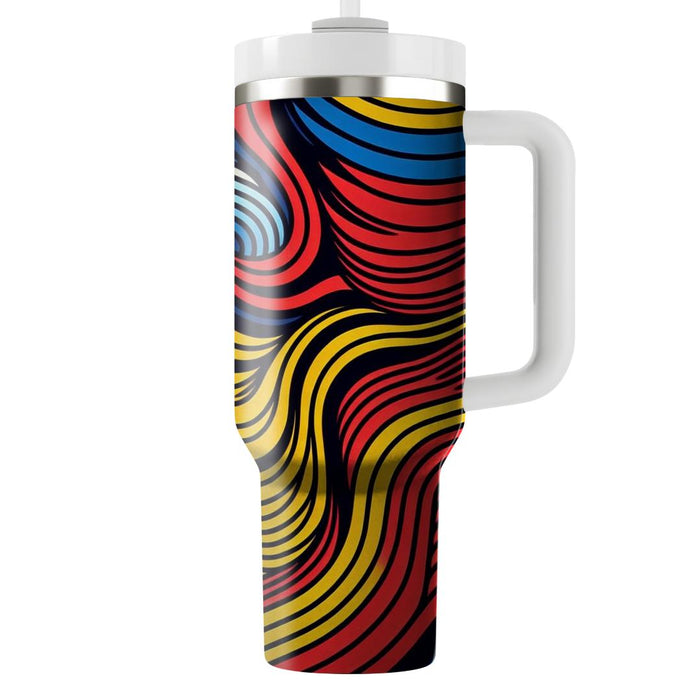 Retro Funky Lines  Unique Tumblers