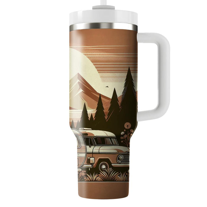 Vintage Camper Adventure  Personalized Tumblers