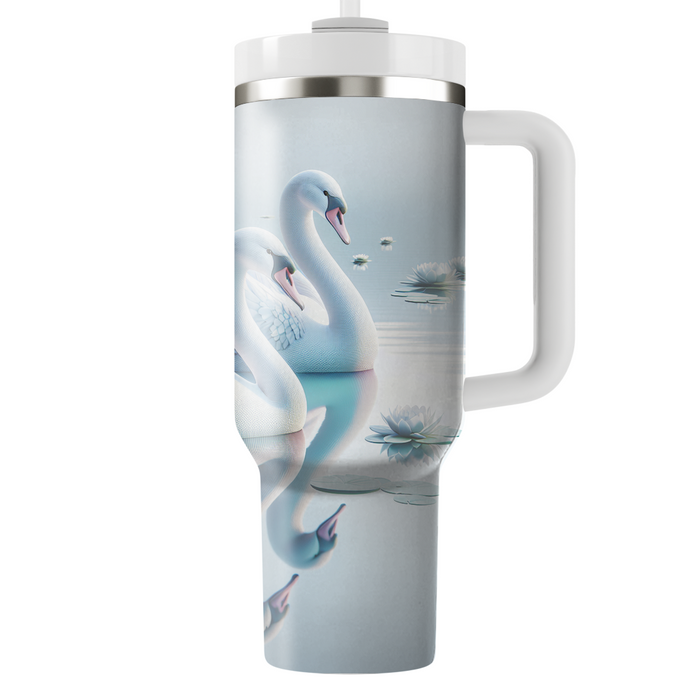 Serene Swan Lake  Personalized Tumblers