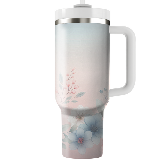 Serene Watercolor Blooms  Insulated Tumblers