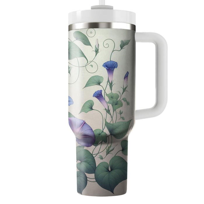 Whimsical Morning Glory  Unique Tumblers