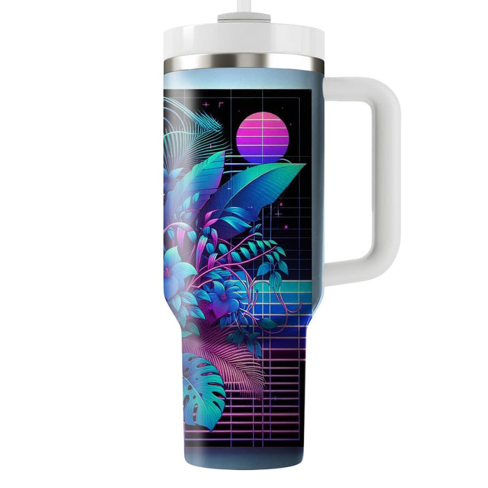 Synth Jungle Groove Travel Tumblers