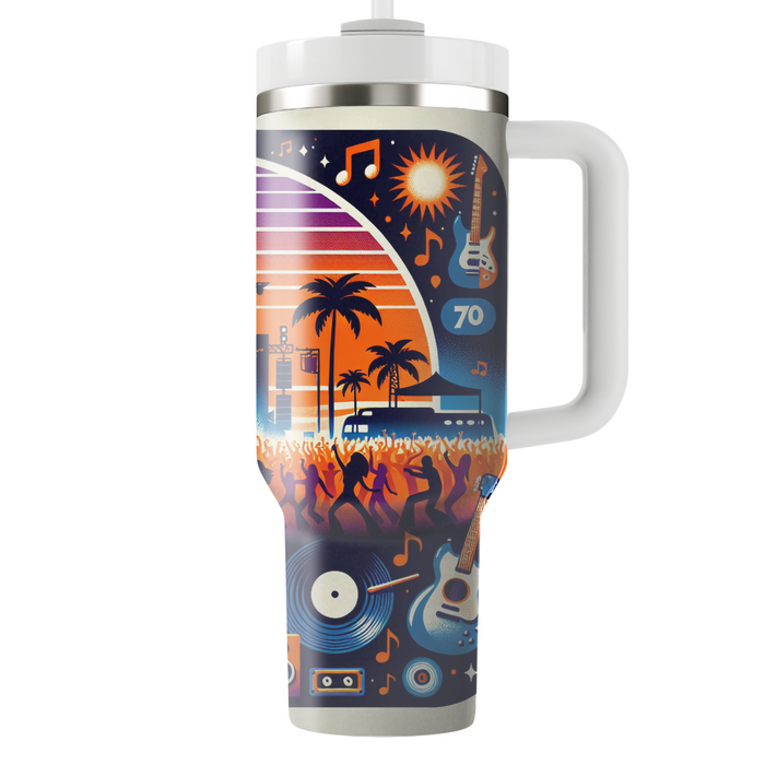 Retro Music Festival Tumblers With Lids