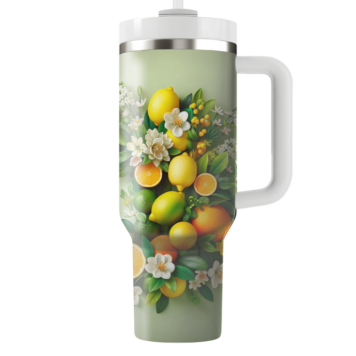 Sunny Citrus Medley  Tumblers With Lids