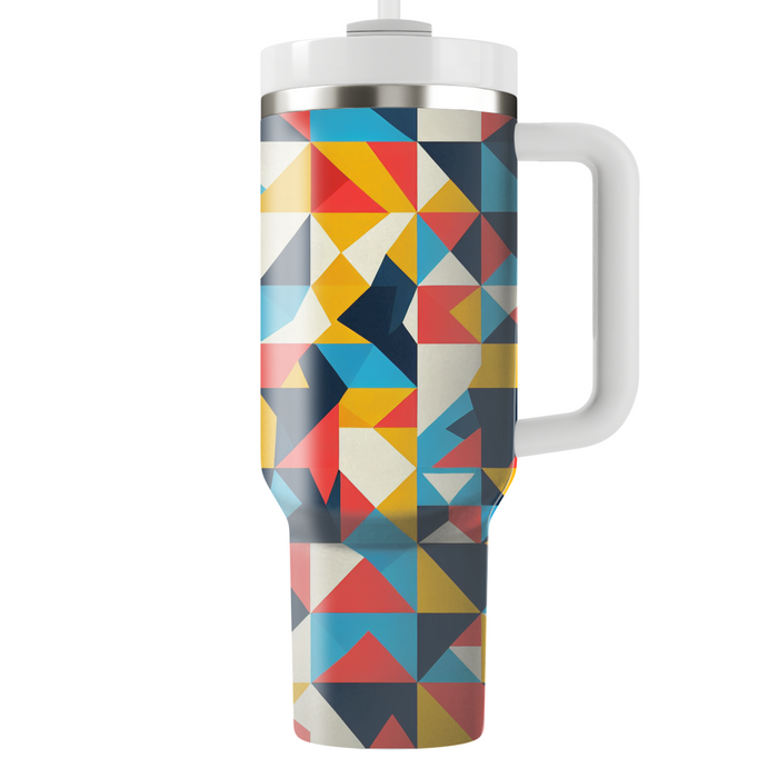 Bold Triangle Patchwork Custom Tumblers