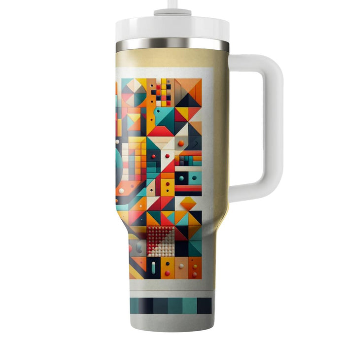 Geometric 70s Mosaic  Tumbler Cups