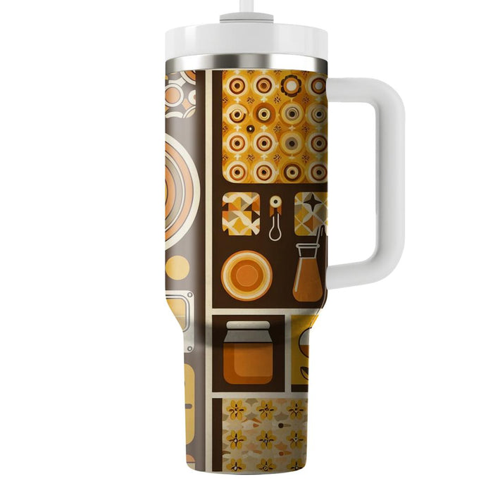 Retro Patchwork Paradise  Tumblers With Lids