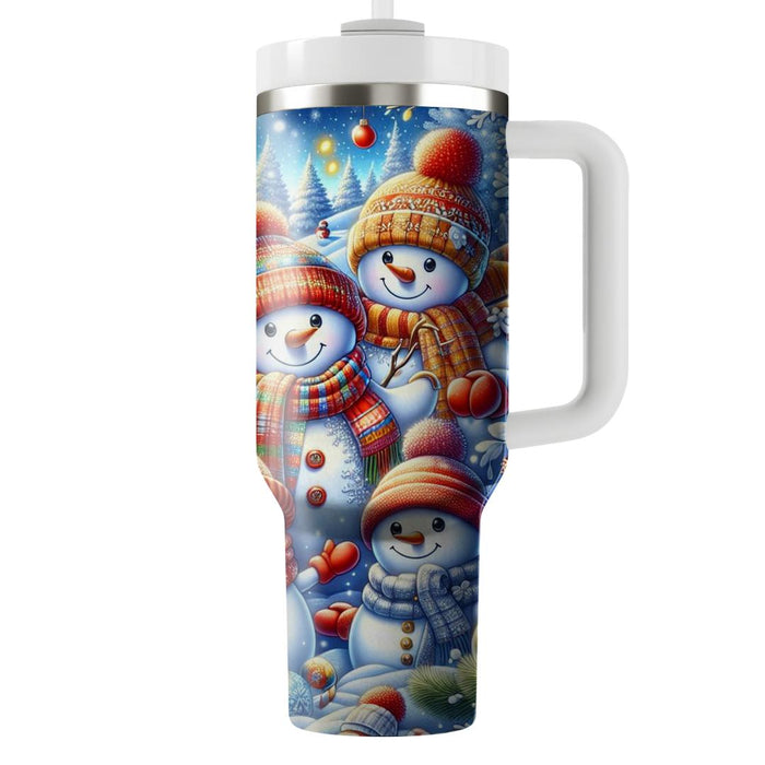 Winter Snowman Celebration  Insulated Tumblers