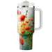 Whimsical Poppy Meadow  Tumbler Cups