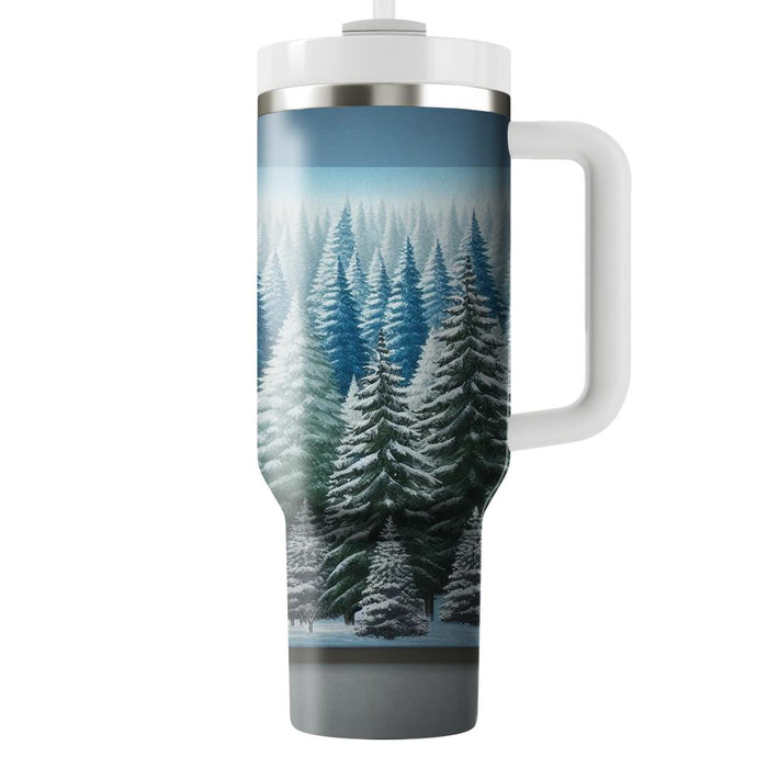 Winter Evergreen Serenity  Decorative Tumblers