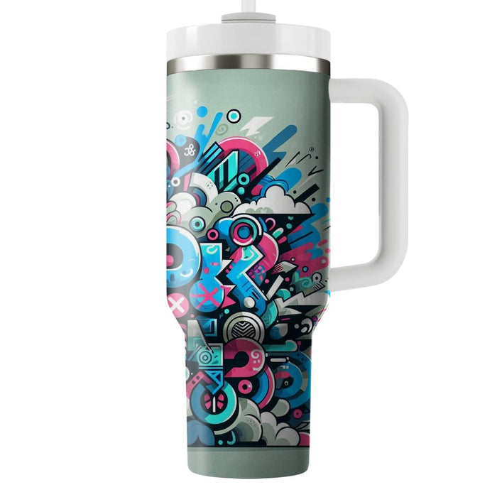 Urban Retro Graffiti  Travel Tumblers