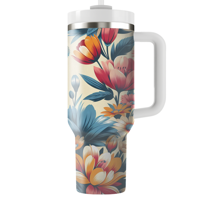 Artistic Flower Symphony  Insulated Tumblers