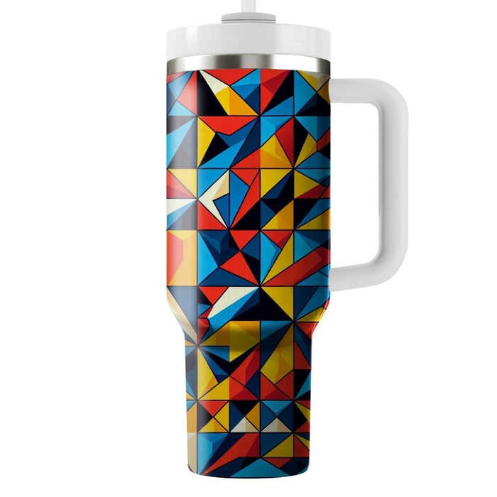 Angular Mosaic Pattern  Insulated Tumblers