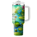 Whimsical Frog Jump  Tumbler Cups