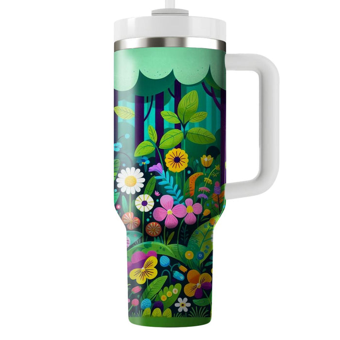 Whimsical Floral Forest  Insulated Tumblers