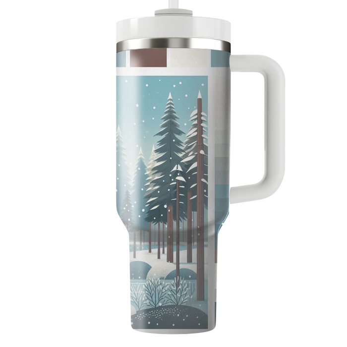 Snowy Woodland  Personalized Tumblers