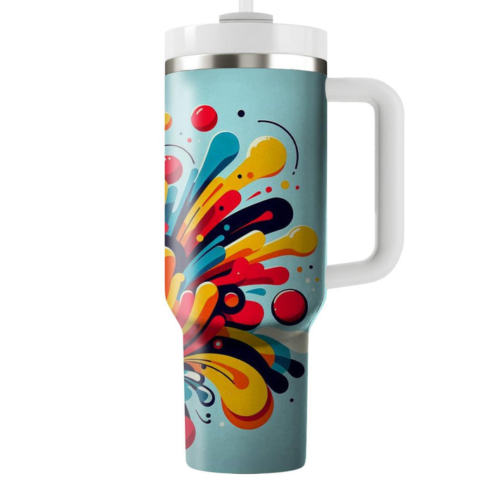 Abstract Artistic Splash  Tumblers With Lids