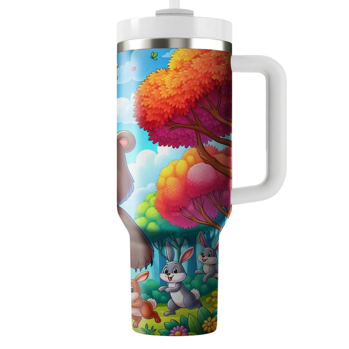 Whimsical Bear And Forest Friends  Tumbler Cups