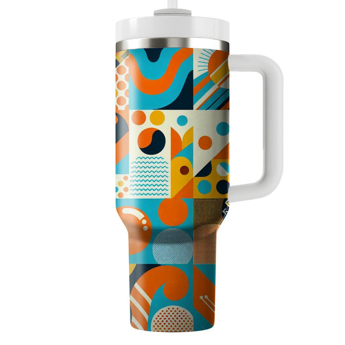 Retro Patterns And Dots  Tumblers With Lids