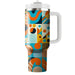 Retro Patterns And Dots  Tumblers With Lids