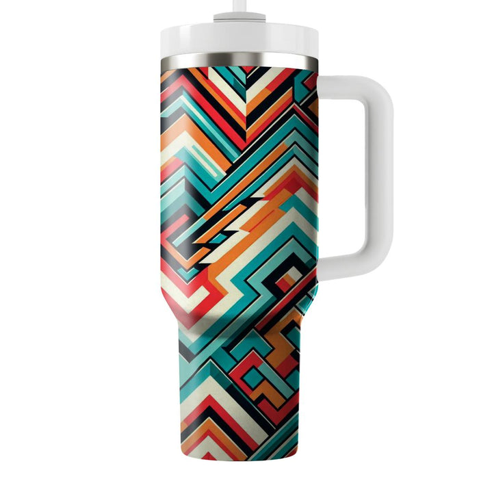 Vibrant Zigzag Colors  Custom Tumblers