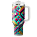 Bright Retro Diamonds  Tumblers With Lids