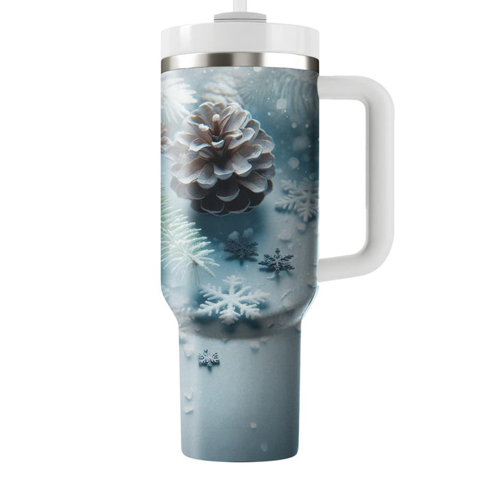 Winter Pinecone And Snow  Insulated Tumblers