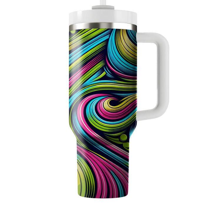 Electric Funk Swirls  Unique Tumblers