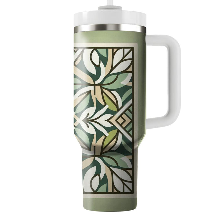 Lattice Leaf Fusion  Travel Tumblers