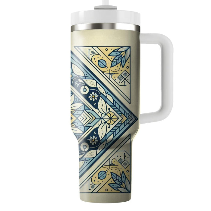 Floral Diamond Breeze  Travel Tumblers