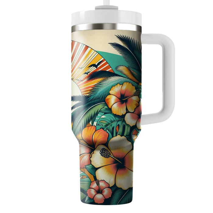 Tropical Oasis - Summer Solstice  Decorative Tumblers