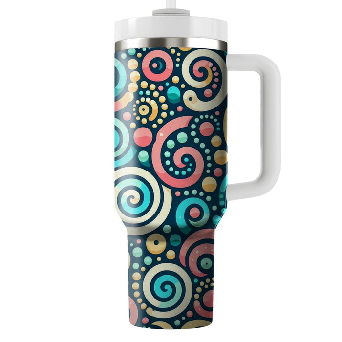 Bold Dotted Spirals  Decorative Tumblers