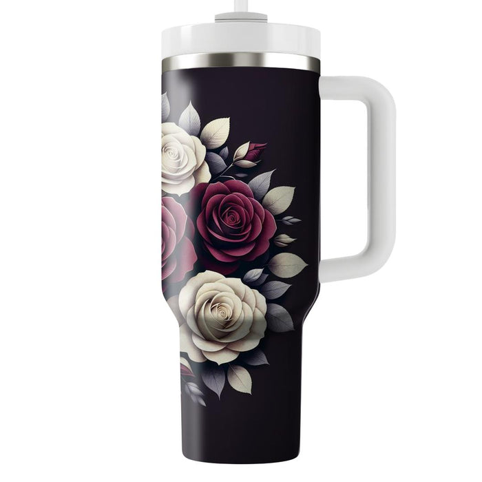 Winter Rose Elegance  Tumbler Cups