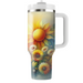 Spring Sunshine And Flowers  Personalized Tumblers