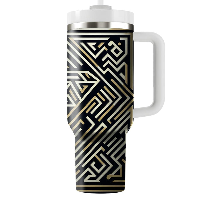 Geometric Diamond Maze  Travel Tumblers