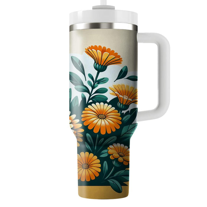 Sunshine Marigold  Unique Tumblers