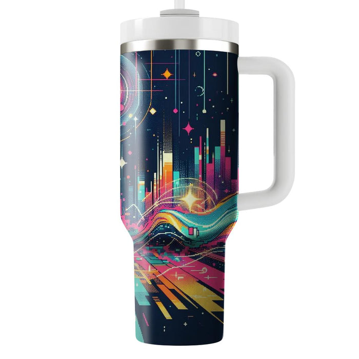 Retro Glitch Art  Custom Tumblers