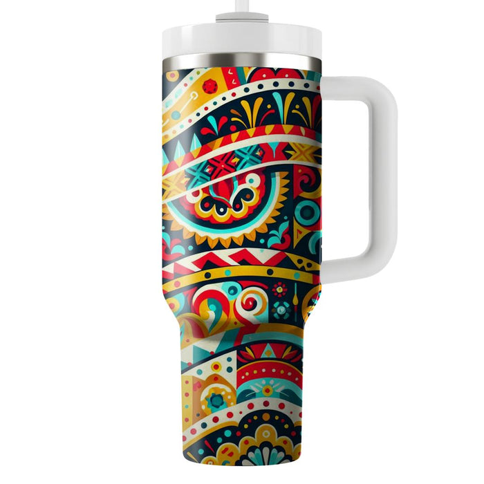 Vibrant Fiesta  Personalized Tumblers