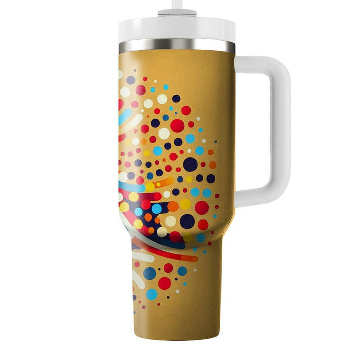 Funky Dot Mosaic  Travel Tumblers