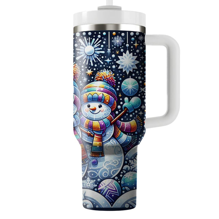 Winter Snowman Friends  Decorative Tumblers