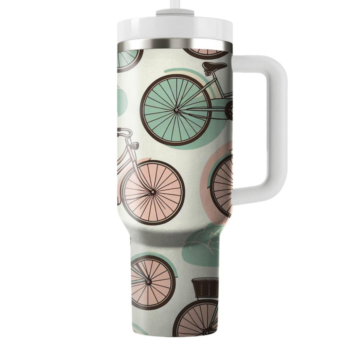 Vintage Bicycle Motif  Insulated Tumblers