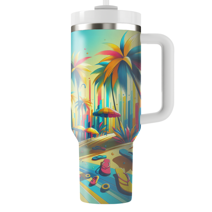 Summer Beach Paradise  Personalized Tumblers