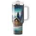 Winter Starlit Cabin  Tumbler Cups