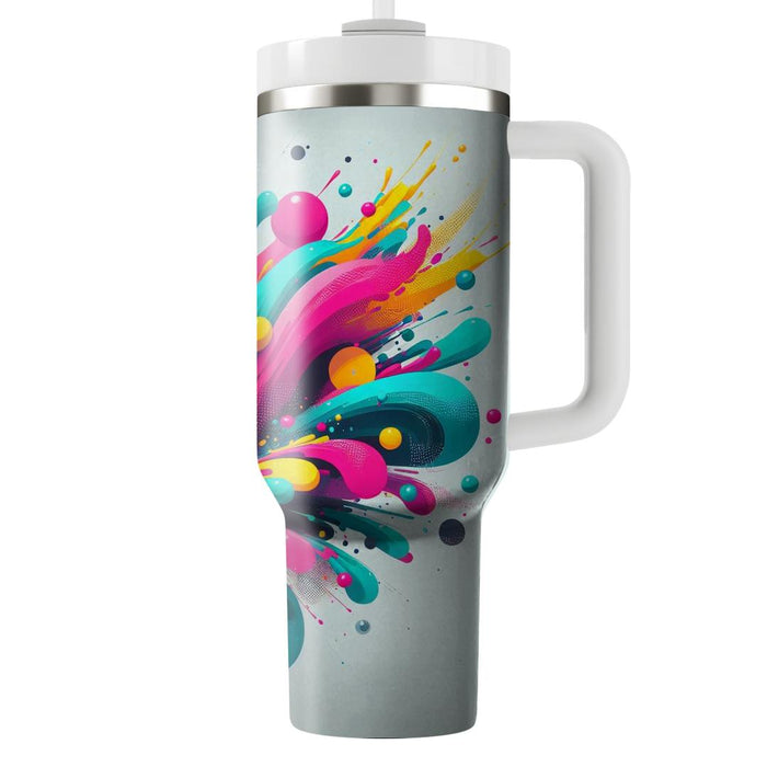 Artistic Color Splash  Personalized Tumblers