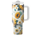 Radiant Sunflower Pattern Decorative Tumblers