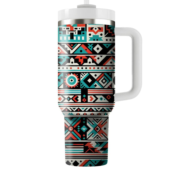 Bold Aztec Pattern  Insulated Tumblers