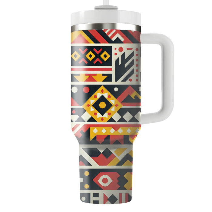 Bold Tribal Geometric  Unique Tumblers