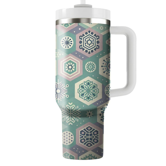 Floral Hexagon Harmony  Travel Tumblers