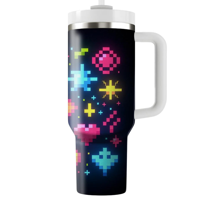 Vibrant Pixel Art Dreams  Custom Tumblers